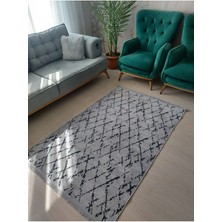 Saten Halı Iskandinav Desenli Şönil Kilim Kaydırmaz Dokuma Pamuk Taban Salon Oturma Odası Mutfak