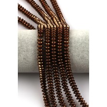 Alibaba Doğaltaş Kahverengi Renkli Hematit Dizi 3 x 8 mm Rondel Kesim