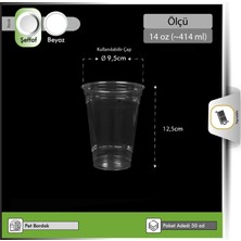 Polimaz Pet Bardak 95 Çap 14 oz - 414 cc - 100 adet