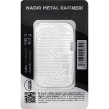 Nadir Gold Nadirgold 100 gr Gümüş Külçe