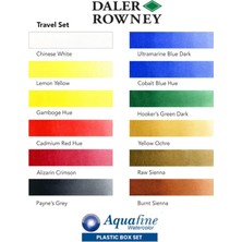 Glance Canson Montval Defter 300GR 12 Yp 18*25CM Daler Rowney Aquafine Travel Set 12 Renk Sulu Boya