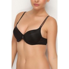 Yeni İnci Kadın Siyah Balenli Desteksiz Sütyen