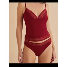 Alissa Kadın Dantelli Penye Atlet Külot / Kaşkorse Set 600