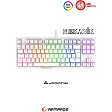 Rampage Claw Red Switch Rainbow Tkl Mekanik Gaming Oyuncu Klavye ( Anti-Ghosting )