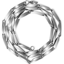 Tesbihane Silver Renk 55 cm 317L Çelik Singapur Zincir
