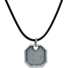 Bu Farklı Geometrikderi Ip Kolye - Gümüş Kaplama - Kadın Erkek Kolye - NO:1605