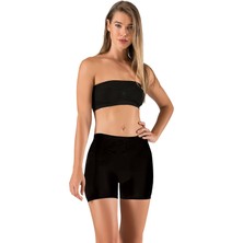 Secret Moda Dikişsiz Iz Yapmaz Lazer Seamless Kadın Toparlayıcı Kısa Paçalı Boxer Korse Siyah