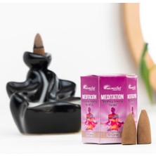 Aromatika Meditasyon Aromalı Geri Akışlı Organik Şelale Tütsü (Backflow)