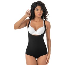 Secret Moda Gögüs Destekli Seamless Lazer Kesim Toparlayıcı Askılı Kadın Korse Siyah