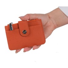 Bagacar Bozuk Para Bölmeli Kullanışlı Küçük Kartlık Cüzdan Turuncu