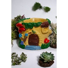 binbirdemet Binbirdemet Fairy House El Yapımı Seramik Saksı