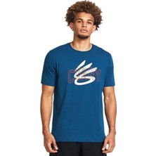 Under Armour Curry Champ Mindset Erkek Mavi Basketbol T-Shirt 1383382-426