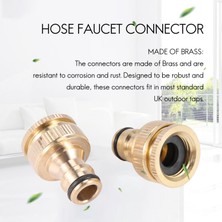 2 Paket Pirinç Bahçe Hortumu/hortum Musluk Bağlantısı 1/2 Inç ve 3/4 Inç 2'si 1 Arada Dişi Dişli Musluk Adaptörü (Yurt Dışından)