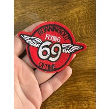 Gönülden Tasarım 9x7 cm Ütüb Ile Yapışan 69 Rakamlı Arma Yama Dikiş Hobi Aksesuarı