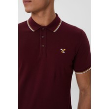 Tony Montana Regular Fit Polo Yaka Nakış Detaylı T-Shirt-PL2472TY241