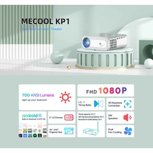 Mecool Kp1 1920X1080P 700 Ansi Lümen 2.4/5ghz Wifi, Netflix Sertifikalı Projeksiyon Cihazı (Mecool Kd5 - Android Tv Stick Hediyeli)