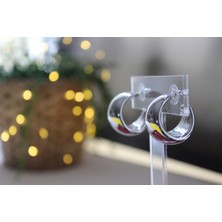 Nevamor Gümüş Renk Ay Model Küpe