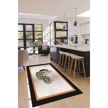 Evdeya Dijital Baskılı Kaymaz Yıkanabilir Bal Kabağı Desenli Mutfak Halısı, Mutfak-13-Turuncu,