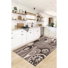 Evdeya 3D Kaşık Baharat Temalı Kaymaz Taban Yıkanabilir Mutfak Halısı, Mutfak-29-Vizon,