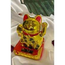 Rahan Maneki Neko Feng Shui Bereket Şans Mutluluk Çağıran Şans Kedi Sarı Gold