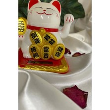 Rahan Maneki Neko Feng Shui Bereket Şans Mutluluk Çağıran Şans Kedisi Solar Panelli Hareketli Pati Feng Shui 02