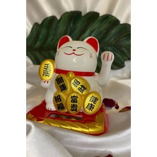 Rahan Maneki Neko Feng Shui Bereket Şans Mutluluk Çağıran Şans Kedisi Solar Panelli Hareketli Pati Feng Shui 02