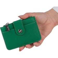 Bagacar Bozuk Para Bölmeli Kullanışlı Küçük Kartlık Cüzdan Yeşil