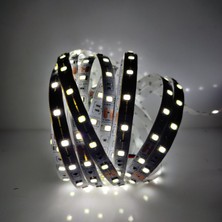 Amber LED 5 Metre Beyaz Renk 6500K 12V Yüksek Lümen Şerit LED Metrede 60 Ledli