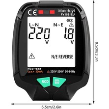 Powermaster PM-20400 Siyah (30V - 250V) Tam Ekran Soket Test Cihazı