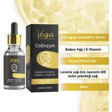 Vega Q10 Enzym Serum Argan Oil. Fucus Oil. Lavanta Yağı Özü, Badem Yağı Üzüm Çekirdeği Yağı 30 ml