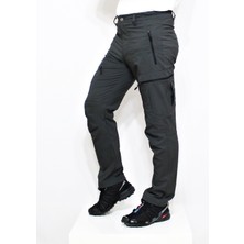 Mudwill Gri Mikro Likralı Trekking Pantolon Hafif Su İtici Özellikli Erkekler İçin 3XL