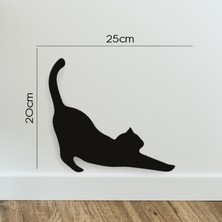 Alvina Atölye Kedi Figürlü Siyah Duvar Dekoru - Bioplastik