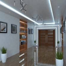 Amber LED 12V 2835 Yüksek Lümen Şerit LED Metrede 120 Ledli - Beyaz, Günışığı, Amber - 5, 10, 15, 20, 25 ve 50 Metre Seçenekleri - İç Mekan Aydınlatma