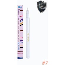 Orzax Ocean Beyaz Likit Kalem Eyeliner Suya Dayanıklı Yoğun Pigmentli Kolay Uygulama