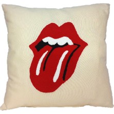 Angel's Collection Dudak Kırlent - Özel Tasarım - Iç Dolgulu- Punch Işlemeli