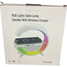 Kablosuz Telefon Şarj Istasyonu ve Bluetooth Hoparlör Ses Rgb Atmosfer Gece Işık