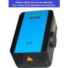 POWER ELEKTRONİK SHOP | PWR33 HOME-EVS-22kW WALLBOX - TİP2 SOKET ÇIKIŞLI ELEKTRİKLİ ARAÇ ŞARJ CİHAZI