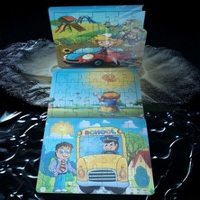 Ahşap 28 Parça 3 Lü Puzzle Set Yap Boz Set