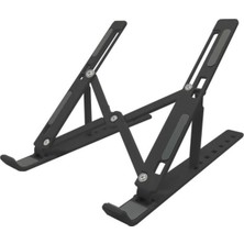 Lisinya Pratik 7 Kademeli Ayarlı Katlanabilir Laptop Tablet Standı Siyah ( Lisinya )