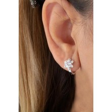 ÇGK KUYUMCULUK Lotus Tektaş Altın Küpe CGKKP0042