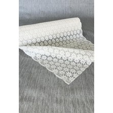 Pvc Şeffaf  Dantel Raf Örtüsü - Papatya_1009-A