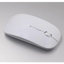 Epilons Ultra Ince USB Bilgisayar Pc Dizüstü Masaüstü Kablosuz Mouse (Beyaz)