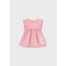 Mayoral Yenidoğan Kız Çizgili Penye Elbise