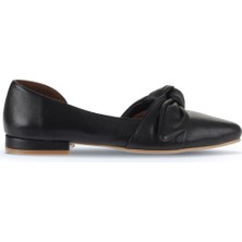 Bueno Shoes Siyah Deri Kadın Babet 01WA0301