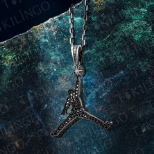 Takılingo 925 Ayar Gümüş Basketbolcu Model Erkek Kolye