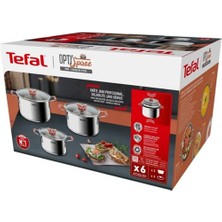 Tefal G720S6 Optispace Çelik Tencere Seti 6 Parça - 2100115981