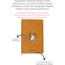 Giftcrea Kişiye Özel Lastikli Termo Deri Çizgili Defter Set , Isme Özel Kişiselleştirilebilir Hediye