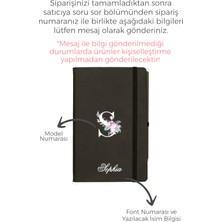 Giftcrea Kişiye Özel Lastikli Termo Deri Çizgili Defter Set , Isme Özel Kişiselleştirilebilir Hediye