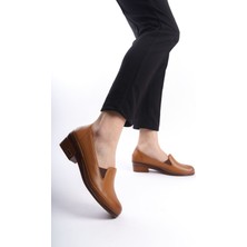 Tamdabu Ayakkabı  Deri Anatomik Taban Comfort Taba Kadın Ayakkabı TMD202465