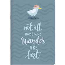 Keskin Color Çizgili Tel Dikişli Kuşe Kapak Gezginler Not Defteri - Gezgin Kuş 12X17